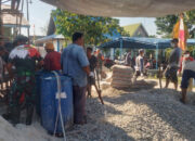 Warga menyambut kegiatan TMMD ke -124 kodim 0320 Dumai dengan antusias